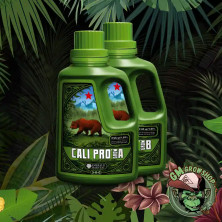 Botellas verdes Cali Pro Grow A+B medianas de Emerald Harvest