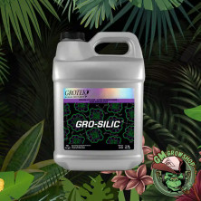 Garrafa gris 10l con etiqueta negra de pro silic de grotek