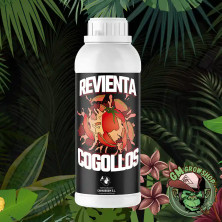 Foto de botella blanca con etiqueta negra roja y negra 1l de Revienta Cogollos (Red Boom) de Cannaboom