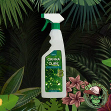 Botella blanca spray con etiqueta verde 750ml de Canna Cure de Canna