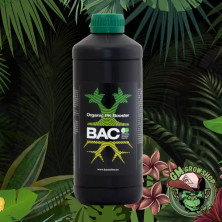 Foto de botella negra con etiqueta verde 1l de Organic PK Booster de Bac