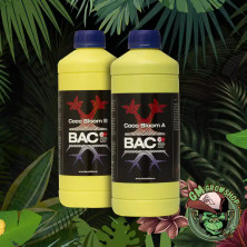 Foto botellas amarillas con etiqueta negra 1l de Coco Bloom A y B de Bac