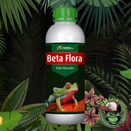 Botella blanca de 1L con etiqueta verde de Beta Flora