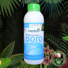 Botella 1l blanca con etiqueta azul y tapón verde de Boro Eco Agrobeta