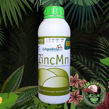 Botella blanca 1l con etiqueta verde de ZincMN de Agrobeta
