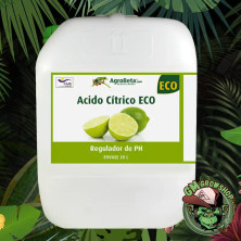 Garrafa blanca 20l con etiqueta verde de Ácido Cítrico Eco de Agrobeta