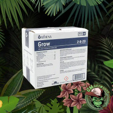 Foto de caja blanca con etiqueta azul de Pro Line Grow Athena