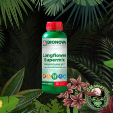 Foto de botella verde con etiqueta blanca de Longflower Supermix pequeña