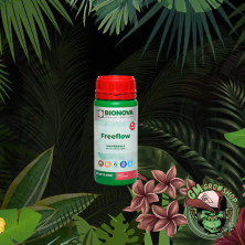 Foto de botella verde con etiqueta blanca y tapa roja de Freeflow pequeña