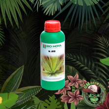 Foto de botella verde con etiqueta blanca de K 20 (Potasio) pequeña