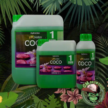 Foto de todos los formatos de envase de Coco 1 Grow de agrobeta