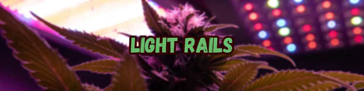 Raíles para luces de cultivo de marihuana, iluminación